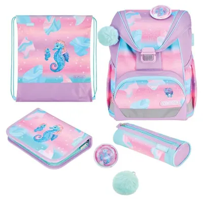 Immagine prodotto di herlitz 400197518 Zaino scolastico UltraLight Plus "Ocean Lights", set da 6 pezzi