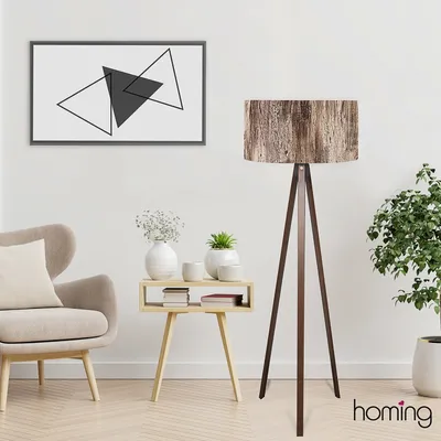 Produktbild von Opviq, AYD - 2225, Stehlampen, Braun, MDF, 38 x 38 x 140 cm