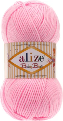 Produktbild von 100g Strickgarn ALIZE Baby Best uni Babywolle Wolle Antipilling, freie Farbwahl