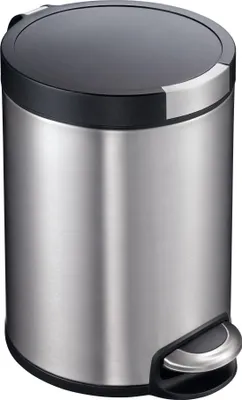 Immagine prodotto di EKO VB 922530 Cestino a pedale, 5 litri, acciaio inox opaco