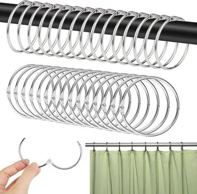 Produktbild von Metallische Gitterringe - 40 Stück - Silber - 50 mm
