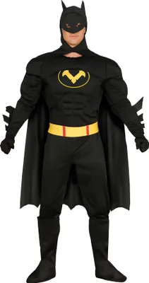 Immagine prodotto di Costume da supereroe avventuriero con maschera da pipistrello e mantello per il Carnevale Design entusiasmante che ti trasforma in un personaggio avventuroso, Taglia: 46 - 48 (S) Colore: Nero