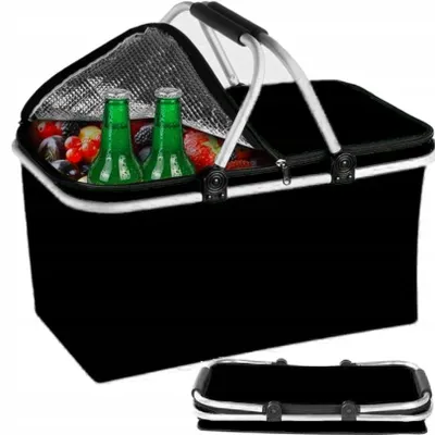 Produktbild von Faltbarer thermischer Picknickkorb – Isolierter 30 L Einkaufskorb für Camping & Outdoor