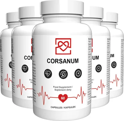 Produktbild von Corsanum - 300 Kapseln (5x60) hochdosiert - Original Rezept aus der Schweiz - Vegan & Pflanzlich mit Vitaminen & Mineralien - 5er Pack