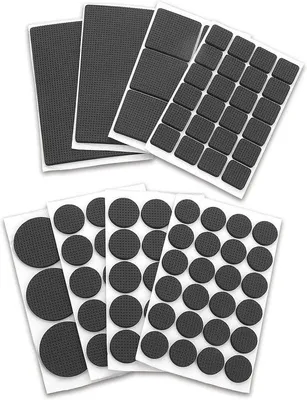 Productafbeelding van 93 stuks meubelglijders, antislip vloerbeschermers, zelfklevende stoelglijders, ronde meubelglijders ter bescherming van hardhouten vloeren, 8 stuks, 3,5 cm diameter, zwart