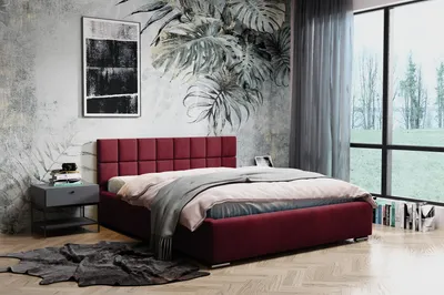 Produktbild von ADIDAR Ida Polsterbett 200x200cm Doppelbett Metal - Holzrahmen mit hydraulischen Bettkasten und Lattenrost, Exklusives Design (Rotbraun - Magic Velvet 2229)