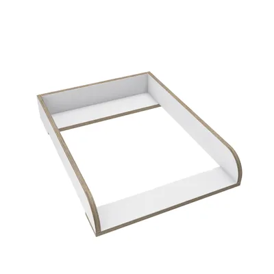 Produktbild von regalik Wickelaufsatz für Malm von IKEA, Wickeltischaufsatz für 48 cm Kommoden, Abnehmbar Wickelkommode aufsatz, Abgerundeten Frontplatten, Weiß Superholz, 72cm x 54cm