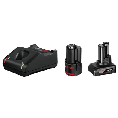 Zdjęcie produktu dla Bosch 1 x GBA 12V 2.0Ah + 1 x GBA 12V 4.0Ah + GAL 12V-40 Professional, Litowo-jonowa (Li-Ion), Baterie w zestawie