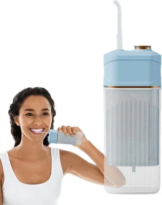 Image de Hydropulseur de voyage - Hydropulseur de voyage 200 ml pour les dents | Hydropulseur rechargeable avec 3 modes de nettoyage pour les bridges et les appareils dentaires