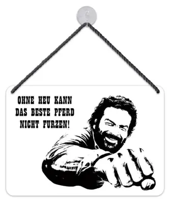 Produktbild von Bud Spencer Blechschild Beste Pferd 16,5 x 11,5 cm