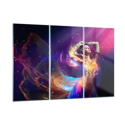 Produktbild von Bilder auf glas - Schönheit Disco Mode Make-up - 105x70cm - Glasbilder - Wandbilder - Kunstdruck - zum Aufhängen bereit - Wanddekoration aus Glas - Glas Bilder - Wandbild auf Glas - GCE105x70-2143