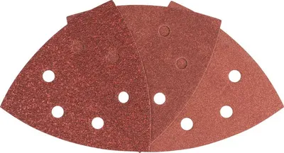 Produktbild von Schleifblatt-Set für Deltaschleifer, 105 mm, 60, 120, 180, 6 Löcher, 25er-Pack