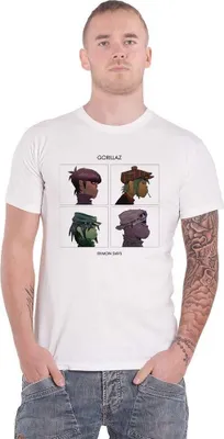 Obrázek produktu pro Gorillaz - Tričko "Demon Days" pro muže/dámy Uni RO3811 (L) (White)