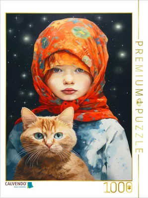 Produktbild von CALVENDO Puzzle Mann und Katze | 1000 Teile Lege-Größe 64x48cm Foto-Puzzle für glückliche Stunden