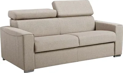 Produktbild von Vente-unique VIZIR, Sofabett, Wohnzimmer, Beige, 3 Sitz(e), Stoff, Stoff