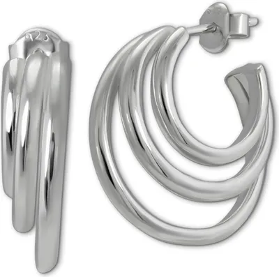 Produktbild von SilberDream Damen SilberDream Ohrringe silberfarben Creolen 925 Silber D2SDO4452J