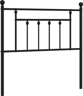 Produktbild von vidaXL Ersatz-Kopfteil Metall Schwarz 90 cm