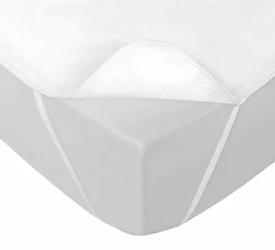 Image de Alèse Imperméable avec Elastiques 140 x 190 cm Shelly Aa Blanc - Eponge TPU Anti-Acariens