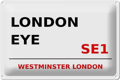 Produktbild von Blechschild London 30x20cm Westminster London Eye SE1