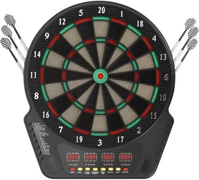 Produktbild von Elektronisches Dartbrett - 27 Spielarten - 44 x 505 cm - Schwarz