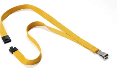 Zdjęcie produktu dla DURABLE Ta?ma tekstylna SOFT COLOUR 15 z szerokim karabi?czykiem, Ochra, 8127135, 10 szt.