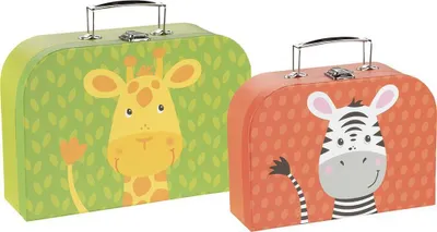 Produktbild von Goki Suitcases - giraffe and zebra Large suitcase: 30 x 20