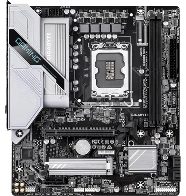 Produktbild von GIGABYTE H810M GAMING WIFI6 Mainboard – Intel Core Ultra (Serie 2) CPUs, 4+1+2 Phasen VRM, bis zu 6400 MHz DDR5, 1xPCIe 4.0 M.2, 2.5GbE LAN, WIFI 6, USB 3.2 Gen 1, Intel, LGA 1851 (Socket V1), Intel Core Ultra (Series 2), LGA 1851, DDR5-SDRAM, 128 GB