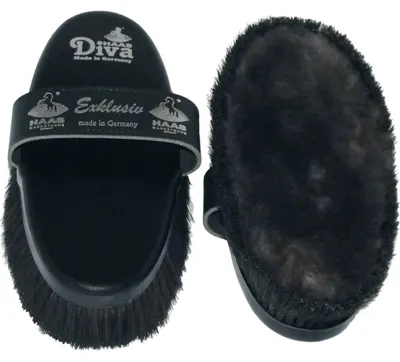 Immagine prodotto di Haas shine brush Diva Exklusiv spazzola in pelle d'agnello con anello di setole