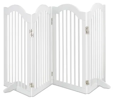 Sicherheitsgitter 92x205 cm, freistehend, faltbar, 4-teilig, weiß