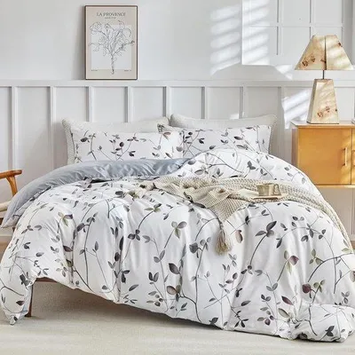 Produktbild von Famanu Bettwäsche Set 240 x 220 cm mit Blättermuster - Microfaser