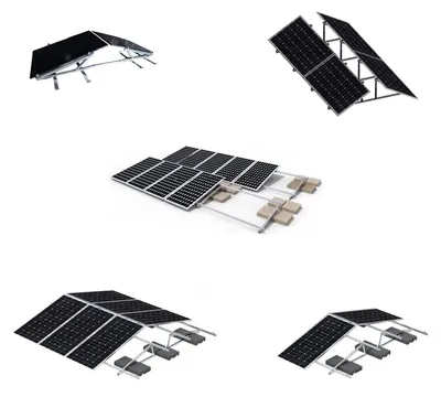 Zdjęcie produktu dla Elektrownia balkonowa Wspornik Elewacja kompletny zestaw wschód-zachód pionowy dla 2 paneli PV moduł dachowy solarny dach płaski 10-40°