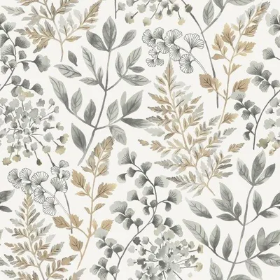Immagine prodotto di Carta da parati Borastapeter foglie grigio e beige - 660120 - 53 cm x 11,2 m