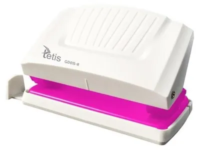 Productafbeelding van Kleine, roze ponsmachine voor maximaal 12 vellen