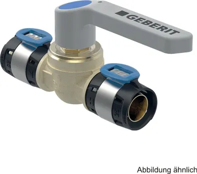 Produktbild von Geberit GE FlowFit, Kugelhahn, Bedienhebel, SiBr, d16mm, 1 Stk.