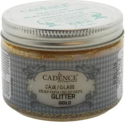 Obrázek produktu pro Cadence Glitter Paste Glass 150 ml Gold - kreativní třpytivá barva