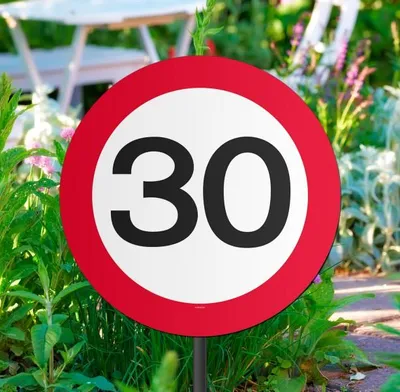 Produktbild von 30. Geburtstag Verkehrsschild Gartenschild