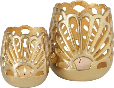 Produktbild von Boltze Gruppe Tyria Windlicht gold 10cm (1 Stück)