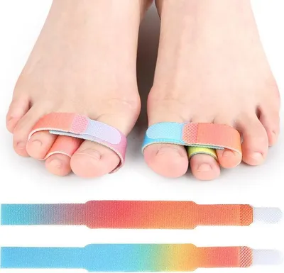 Immagine prodotto di INF Correttore Alluce Valgo - 2 Pz, Separatore Dita Regolabile con Velcro