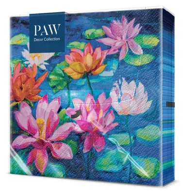 Produktbild von PAW Servietten 3-lagig 33x33cm 20 Stk. - Lilienteich Flora
