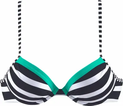 Produktbild von KangaROOS Push-Up-Bikini-Top Anita schwarz-weiß Größe 40 Cup C