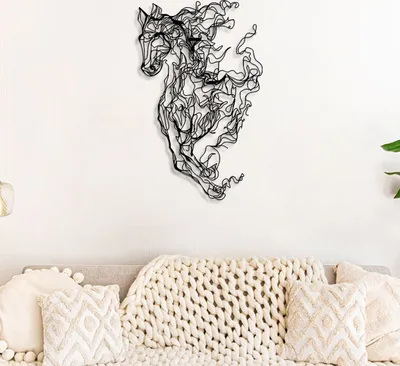 Immagine prodotto di Wallity, Etta- ATP1157, Nero, Altre decorazioni per la casa, 66 x 41 cm, 100% acciaio (Spessore: 1