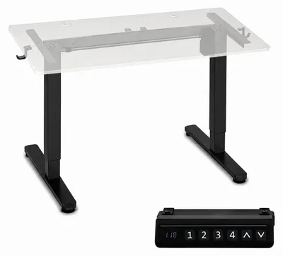 Zdjęcie produktu dla Stelaż biurka elektryczny regulacja wysokości 72-118 cm blat do 160 cm czarny ModernHome