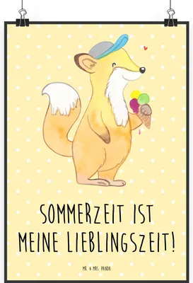 Produktbild von Mr. & Mrs. Panda Bild Sommer Freude DIN A1 - Gelb Pastell - Geschenk, Jahreszeiten, wanddeko, drucke, Sommerferien Abschiedsgeschenk, Sommergefühle, Kunstdruck, Plakat