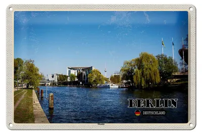 Produktbild von Blechschild Städte Berlin Deutschland Monabit Fluss 30x20cm