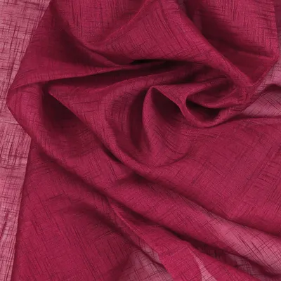 Produktbild von Gerster Ösenschal, uni B = 140 x H =235 cmTransparent Criss-Cross We Uni rot