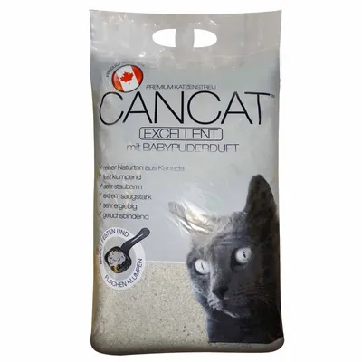 Produktbild von 2x15 kg CANCAT Excellent kanadische Premium Katzenstreu Klumpstreu Babypuderduft