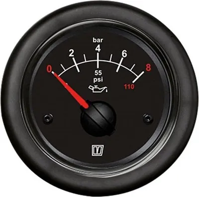 Produktbild von VETUS OILB schwarz Öldruckmessgerät 12/24V
