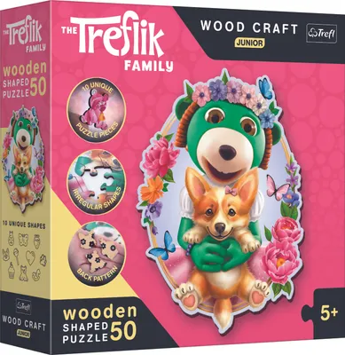 Immagine prodotto di Trefl Puzzle 50 pezzi in legno Famiglia Treflik - Wesołe Treflik 20206