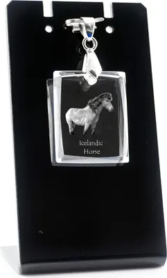 Zdjęcie produktu dla Islandzki koń - Wiszący amulet z motywem konia, naszyjnik z fotografią, wyjątkowa biżuteria firmy Art-Dog