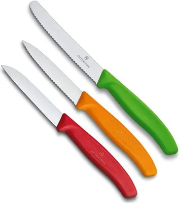 Produktbild von Victorinox VX6711632, Messer-Set, Kunststoff, Grün, Rot, Gelb, 8 cm, 8 cm, 11 cm